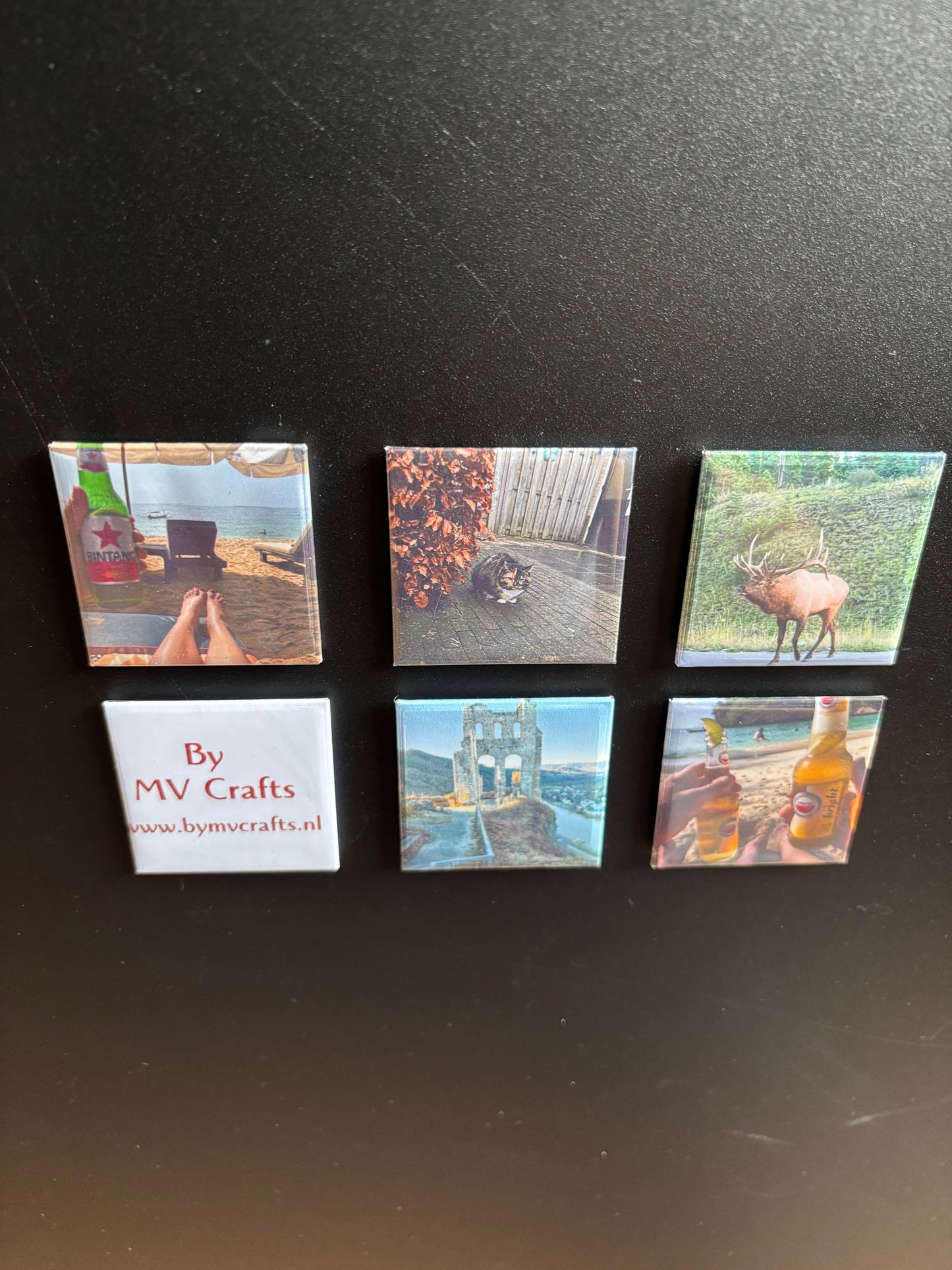 Fotomagneet set van 6 ByMVcrafts