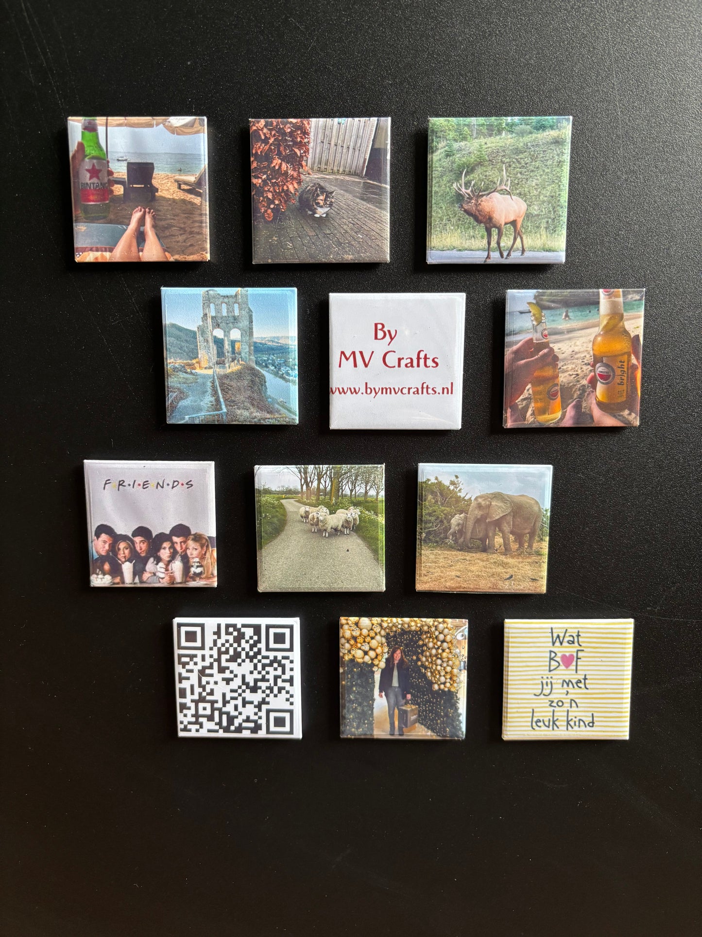 Fotomagneet set van 12 ByMVcrafts
