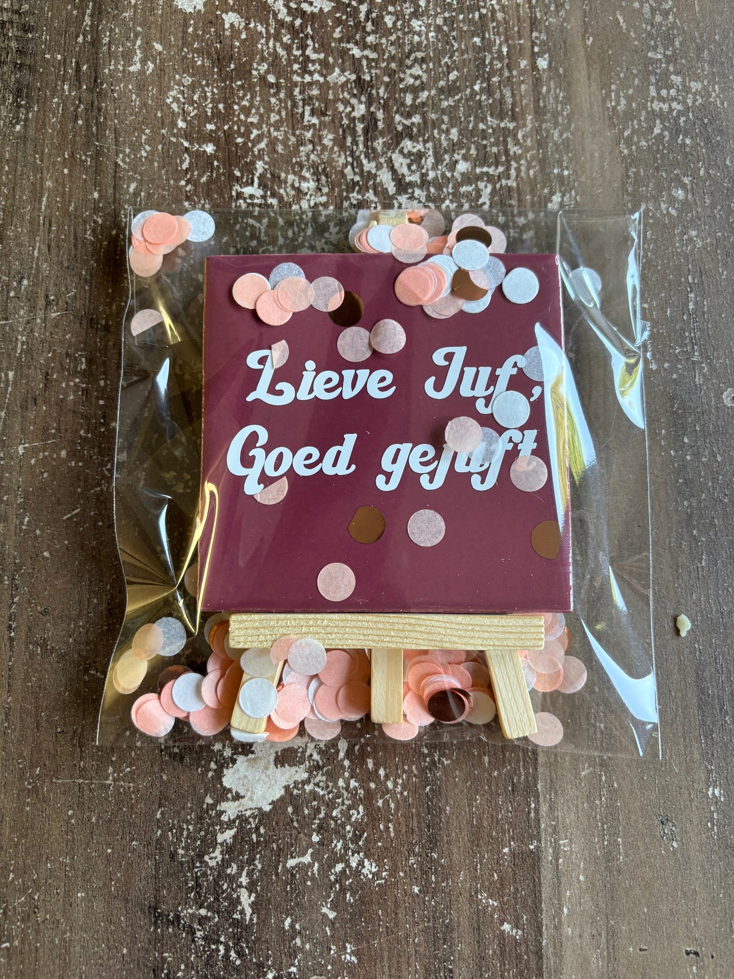 Tegeltje “Lieve juf, goed gejuft” ByMVcrafts