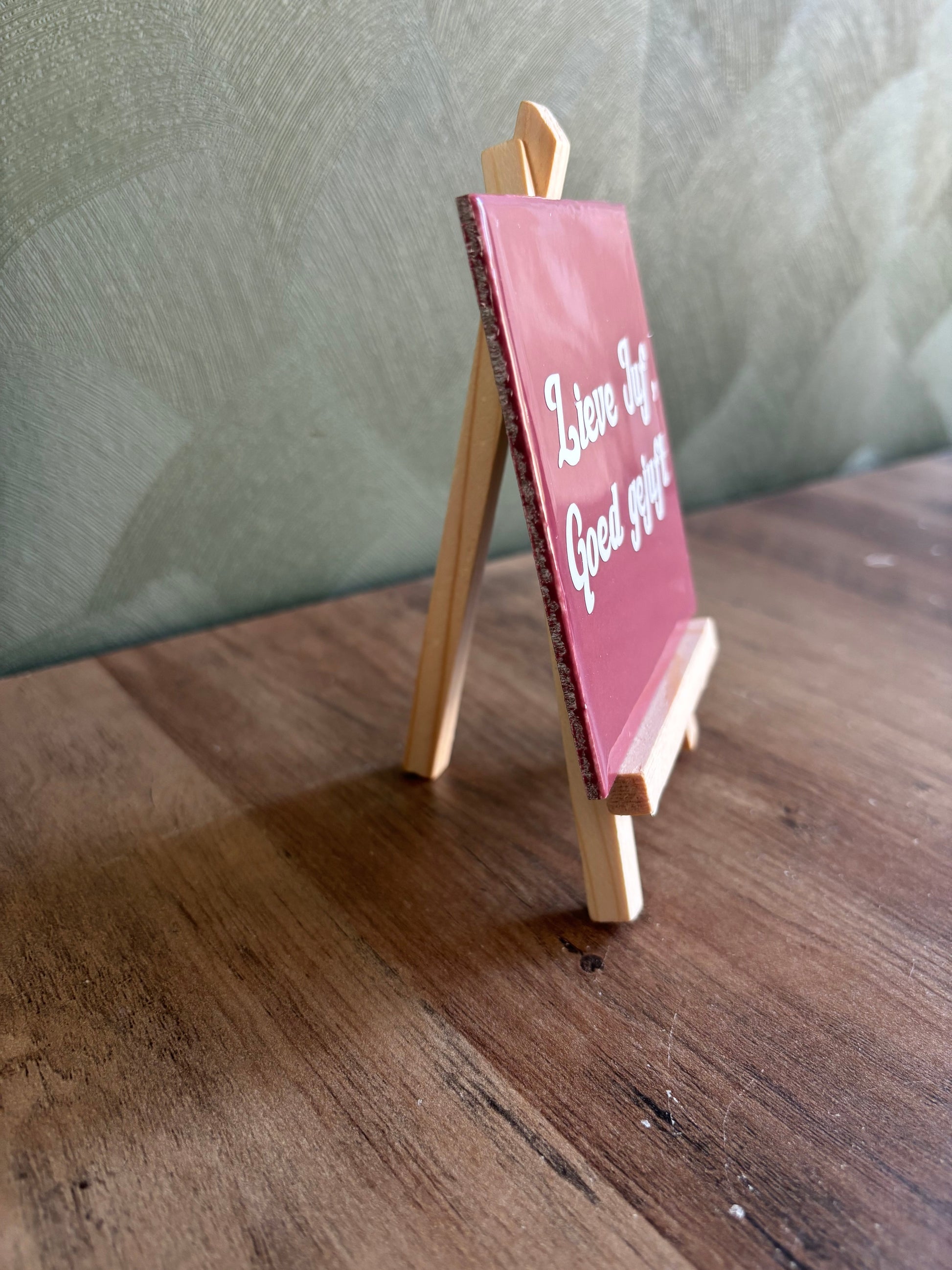 Tegeltje “Lieve juf, goed gejuft” ByMVcrafts