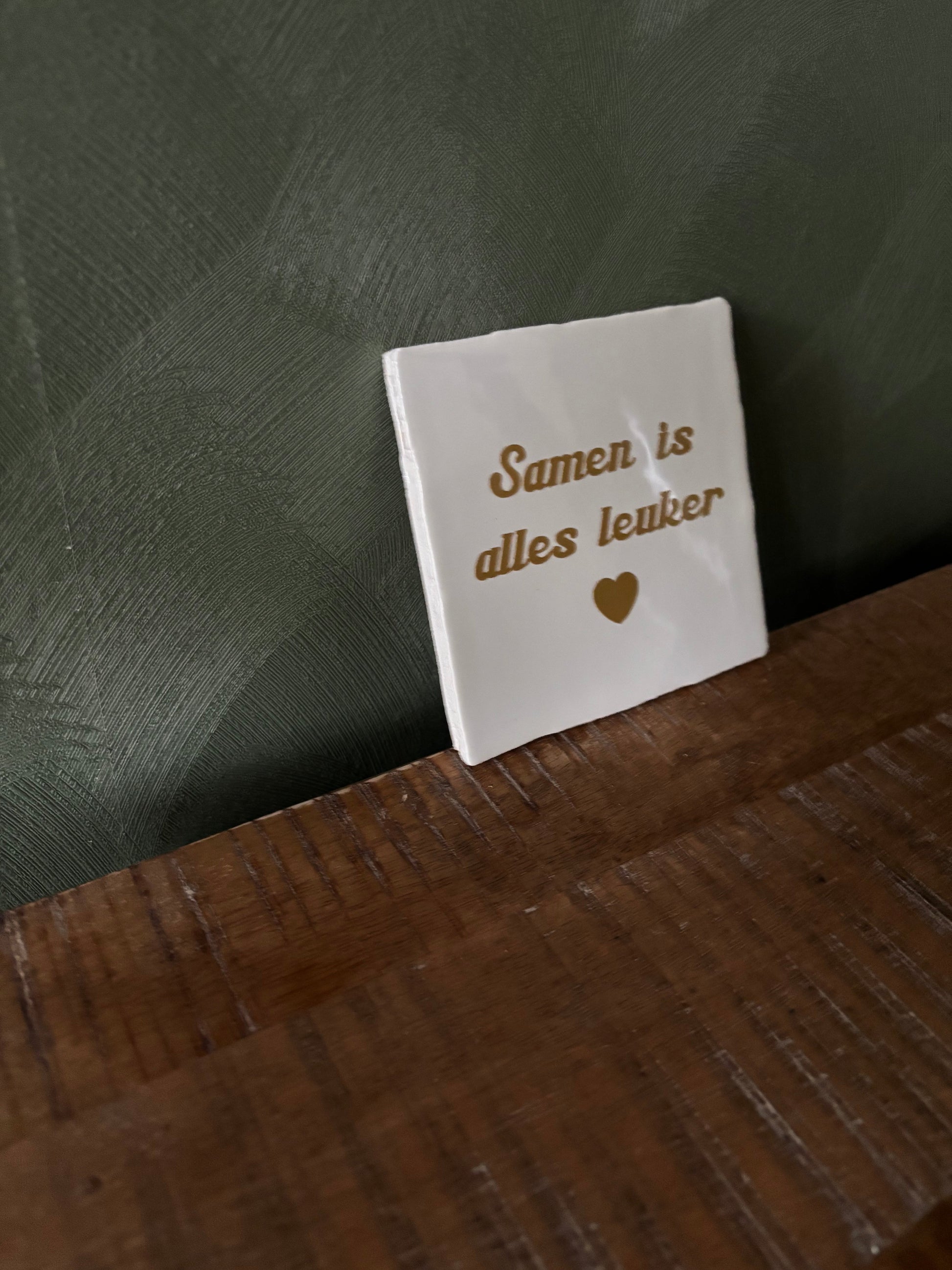 Tegeltje “samen is alles leuker ” ByMVcrafts