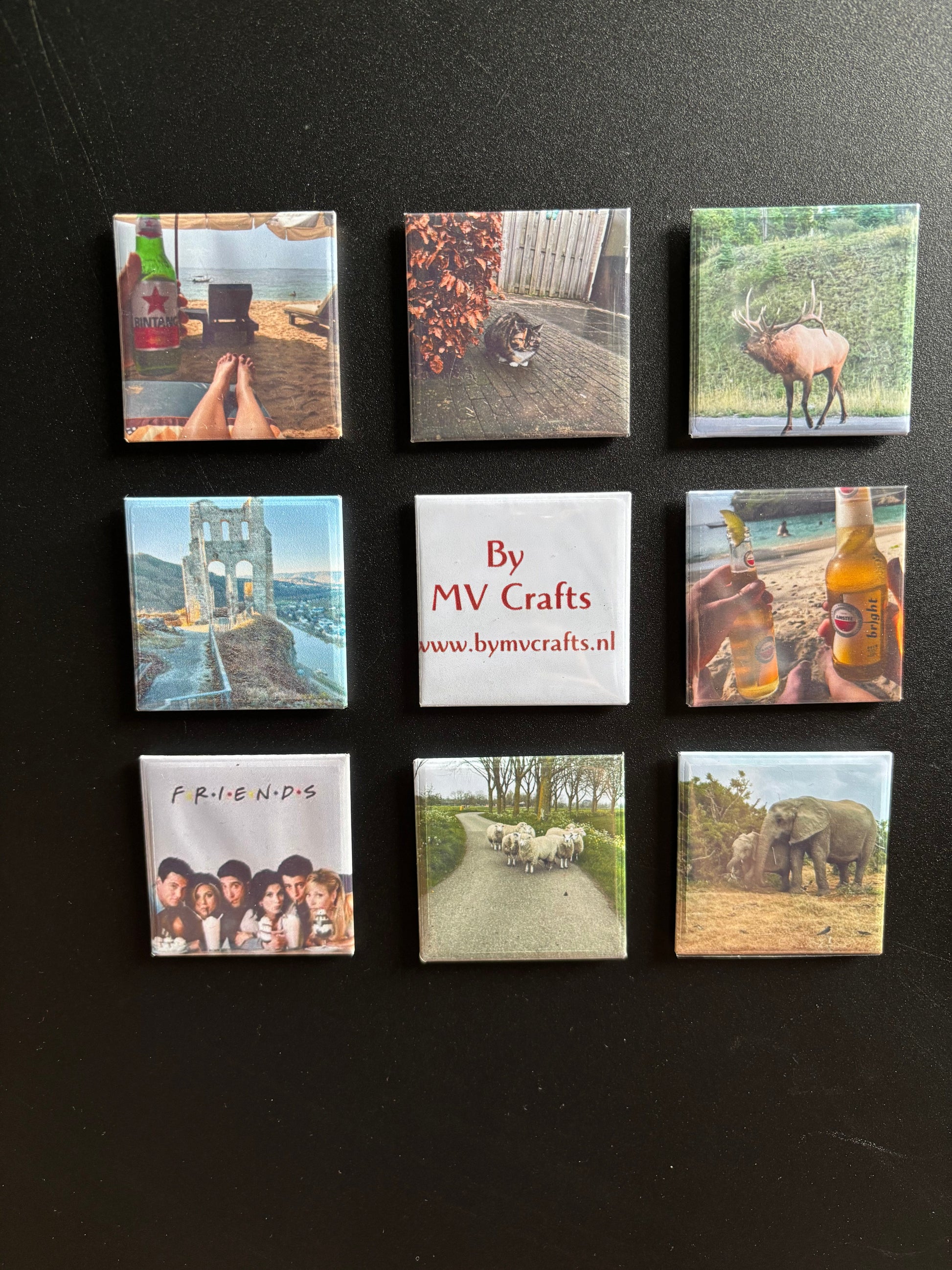 Fotomagneet set van 9 ByMVcrafts