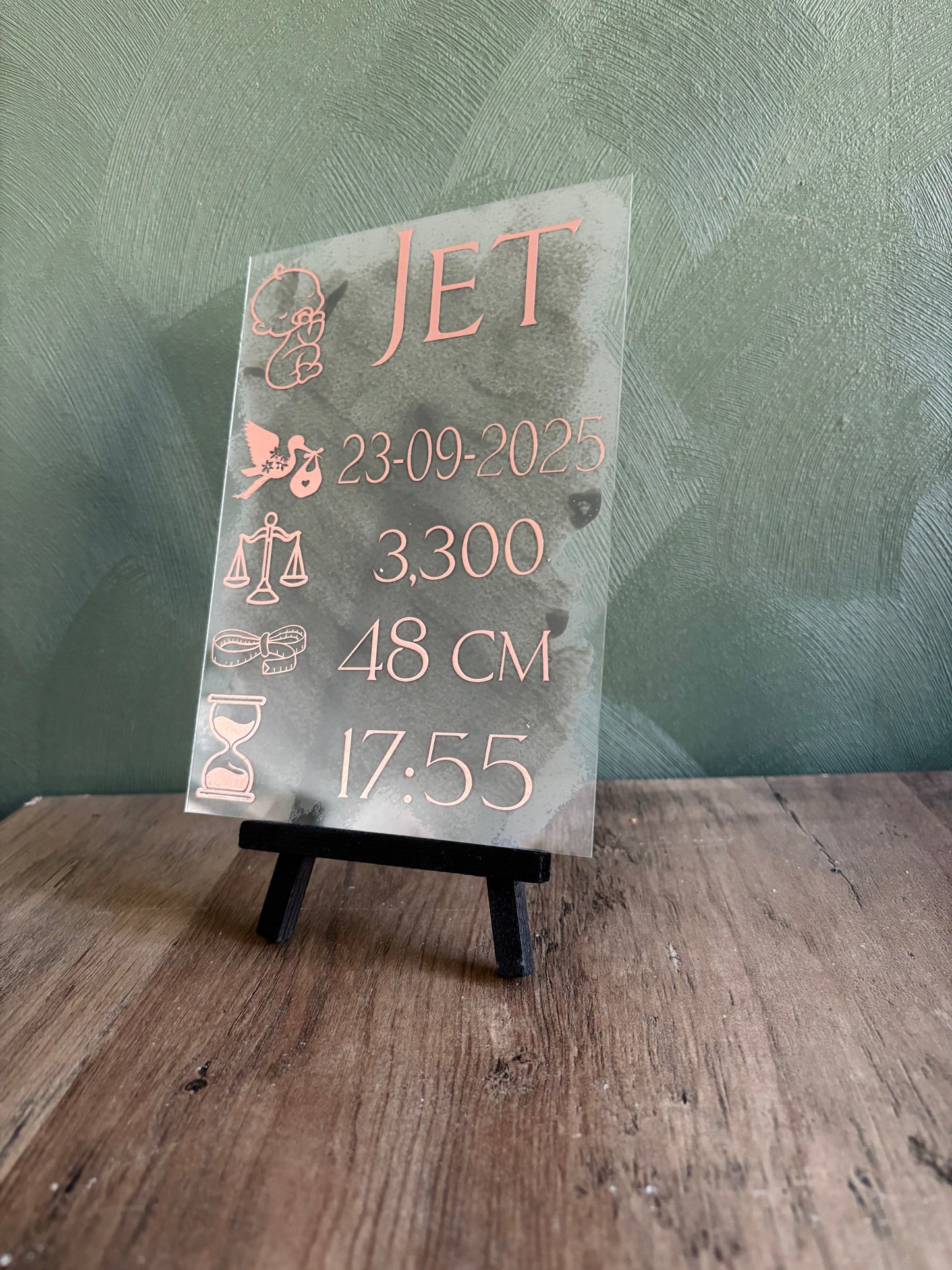 Tafel display baby ByMVcrafts