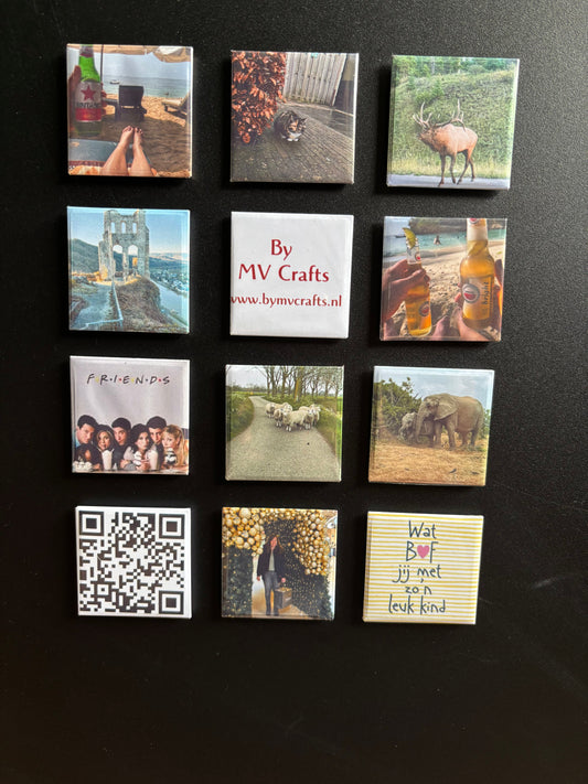 Fotomagneet set van 12 ByMVcrafts