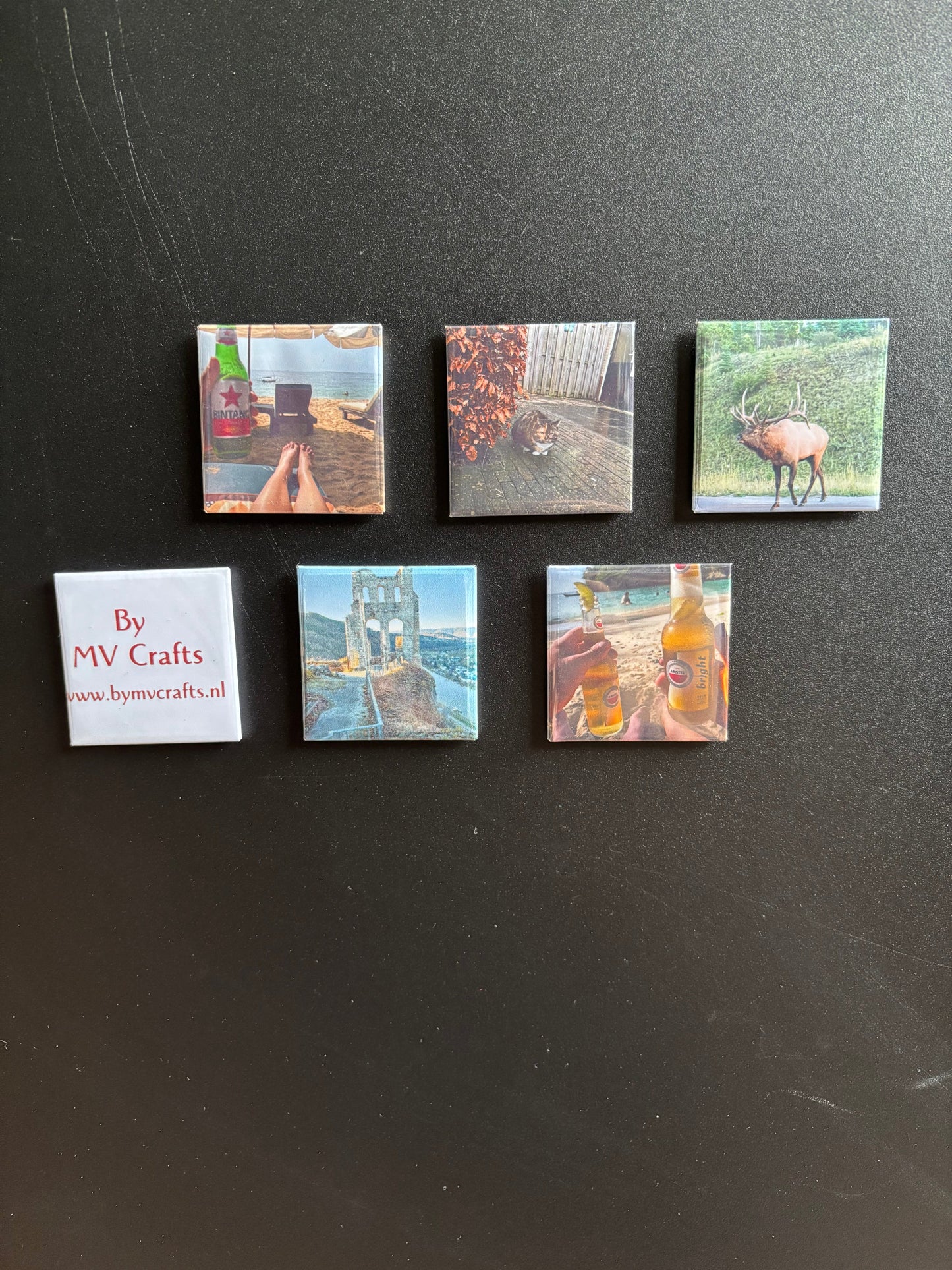 Fotomagneet set van 6 ByMVcrafts