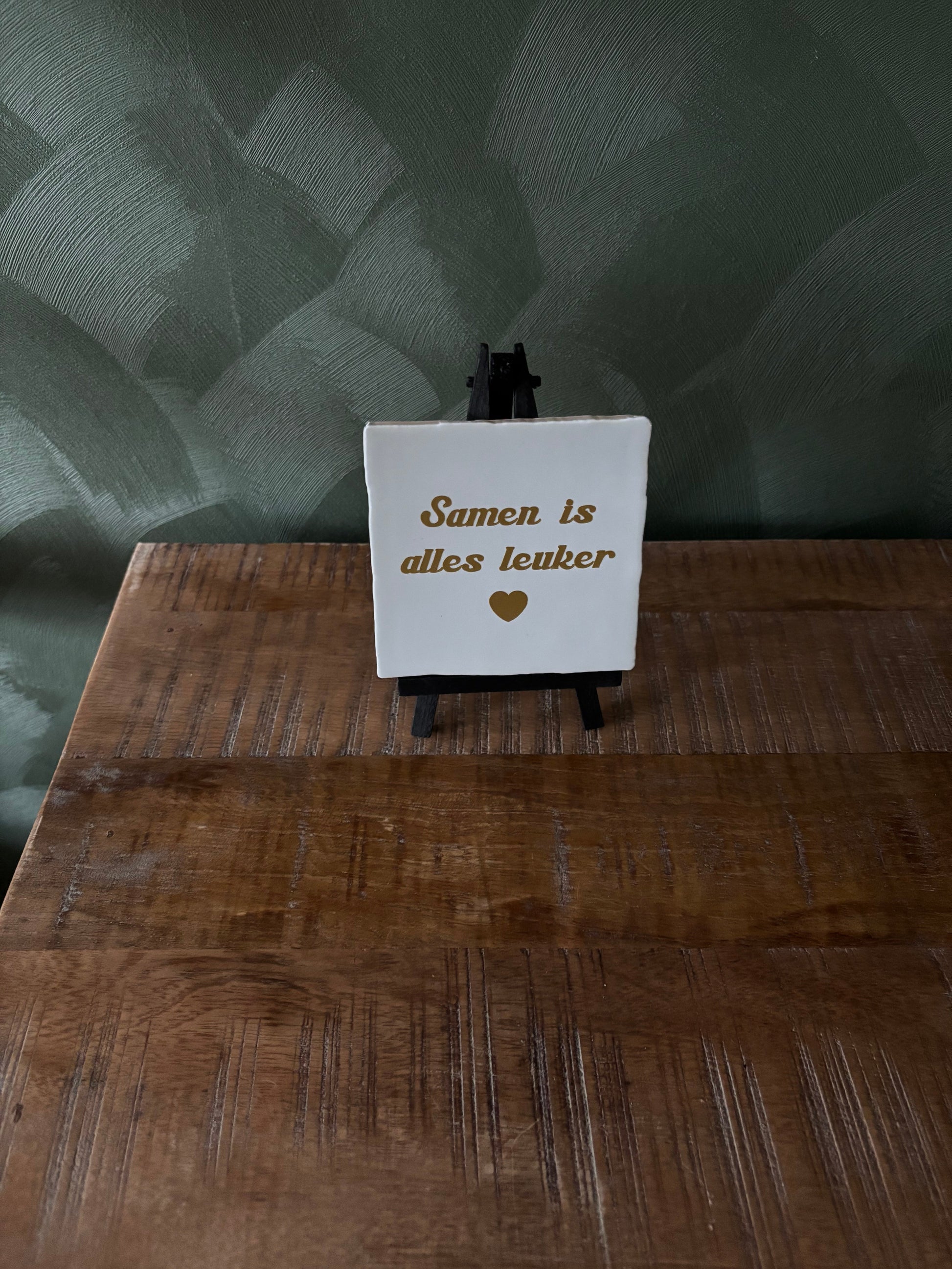 Tegeltje “samen is alles leuker ” ByMVcrafts