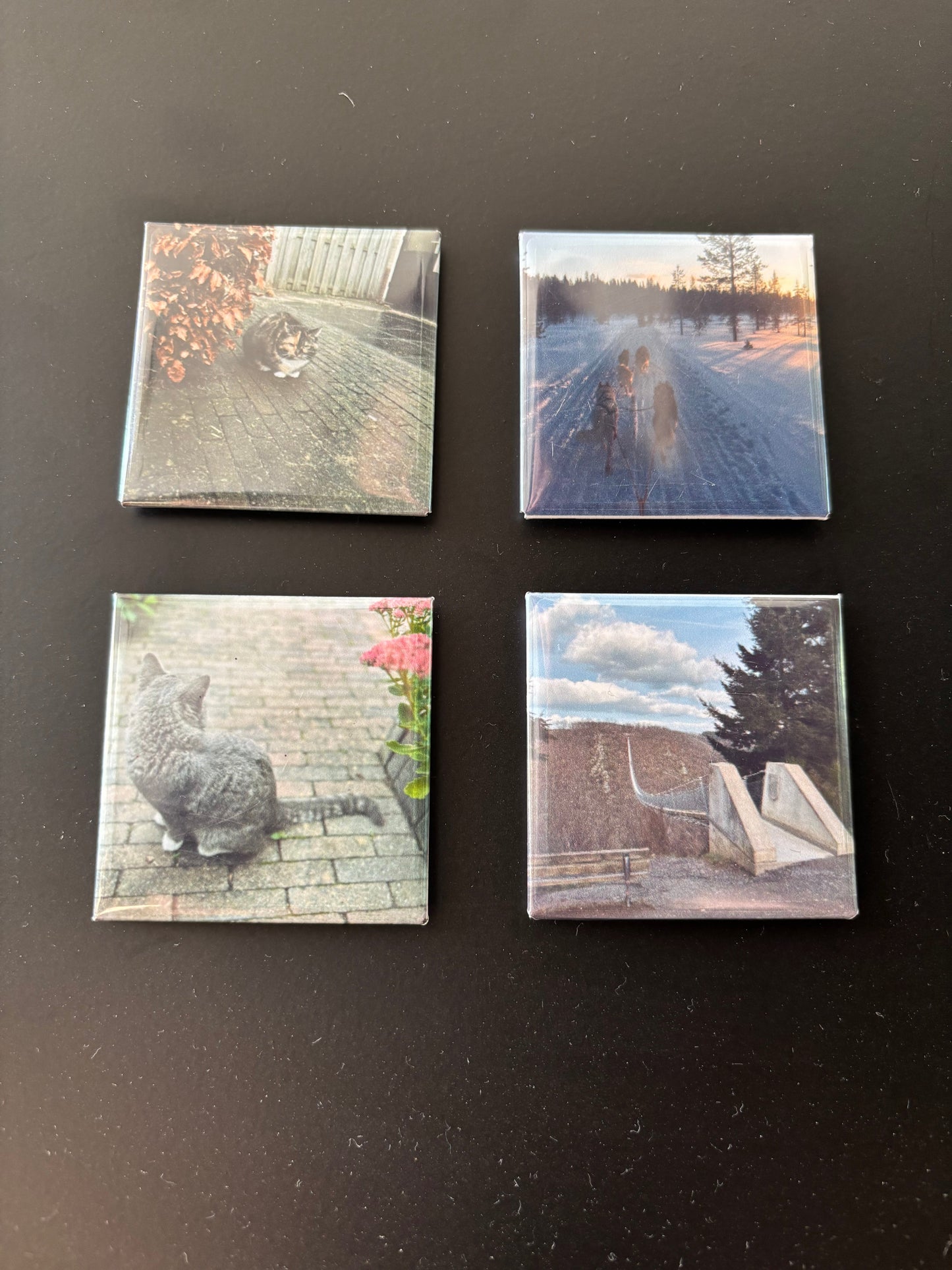 Fotomagneet set van 4 ByMVcrafts