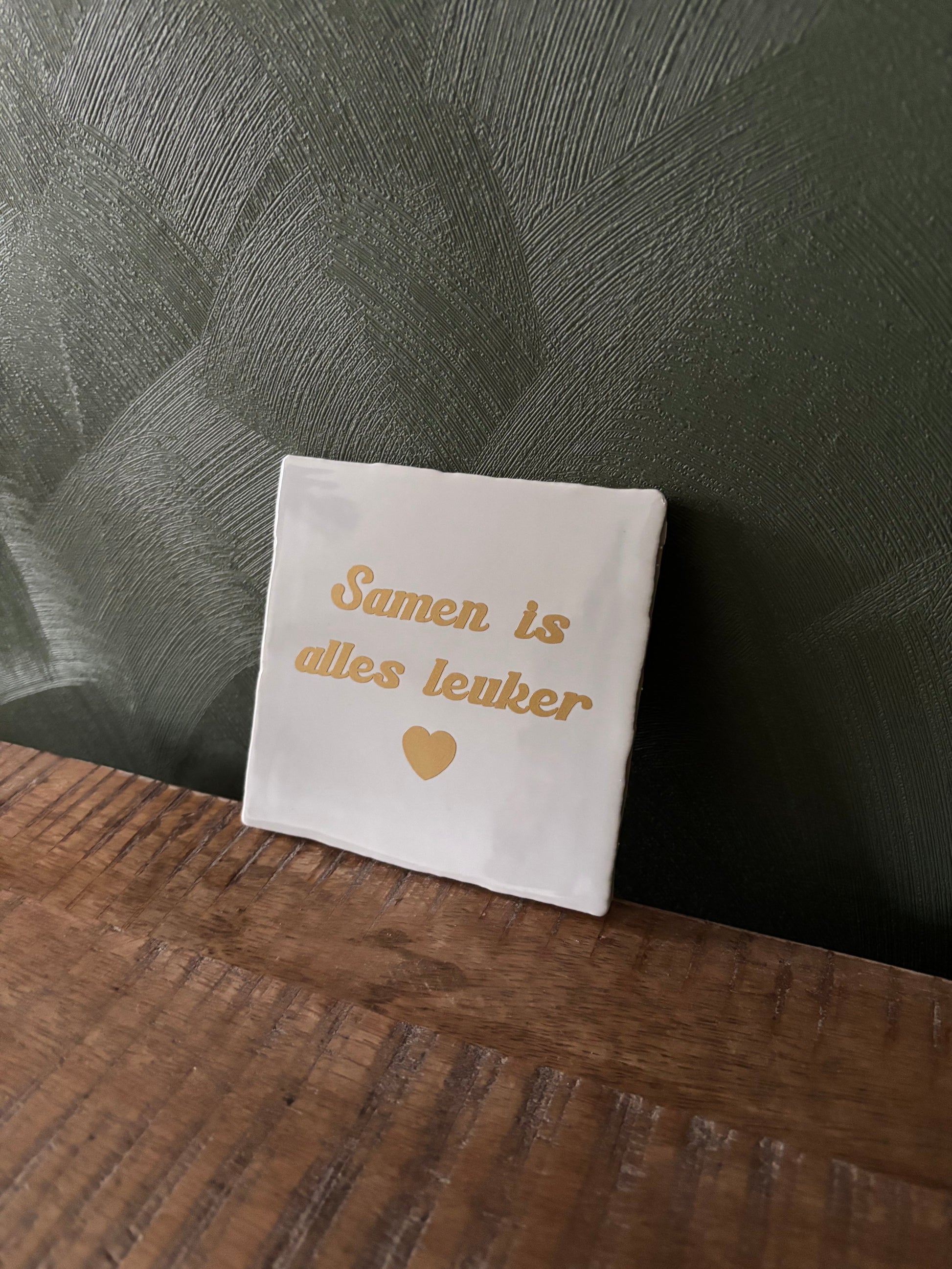 Tegeltje “samen is alles leuker ” ByMVcrafts