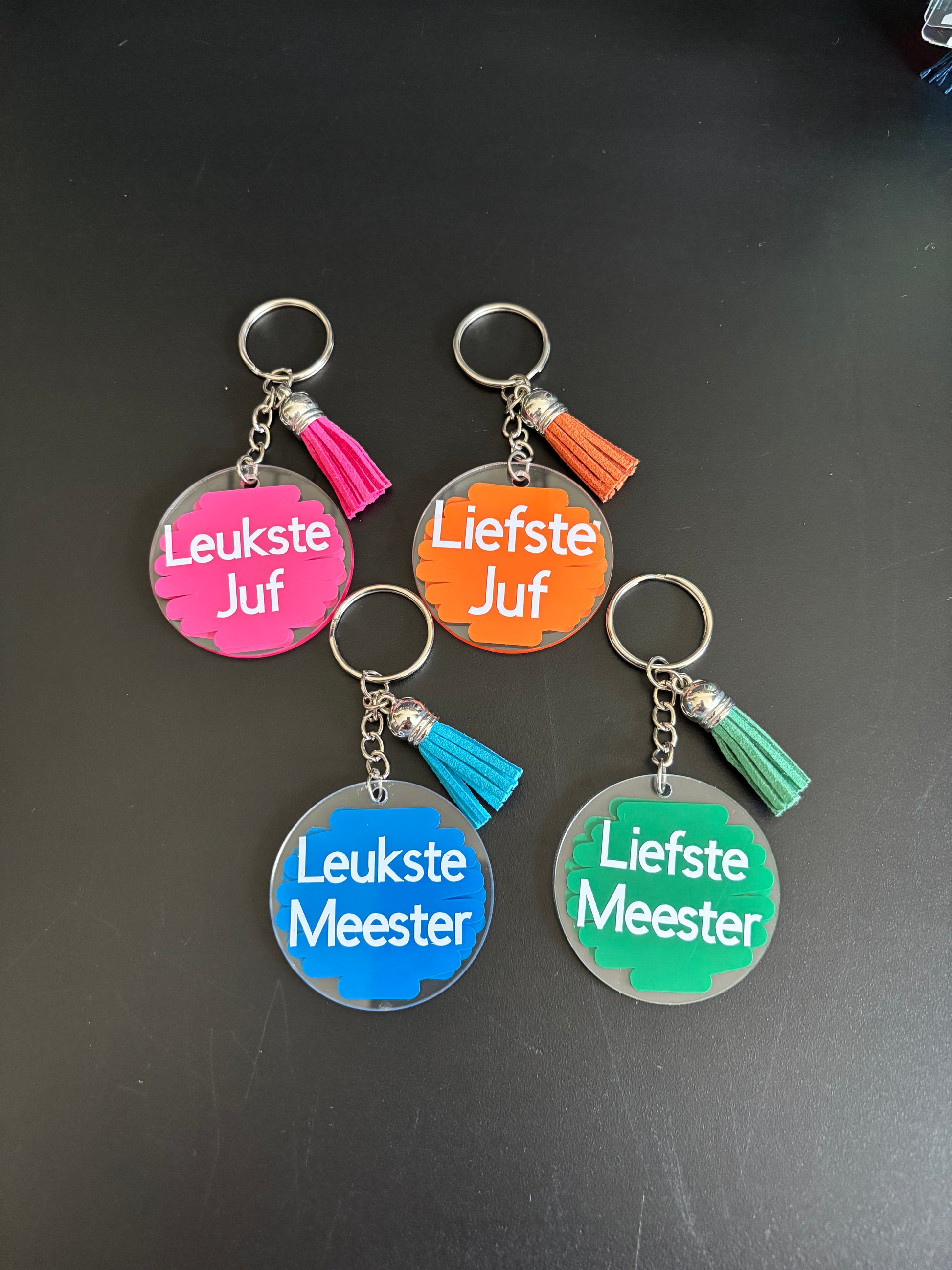 Sleutelhanger Juf/Meester ByMVcrafts