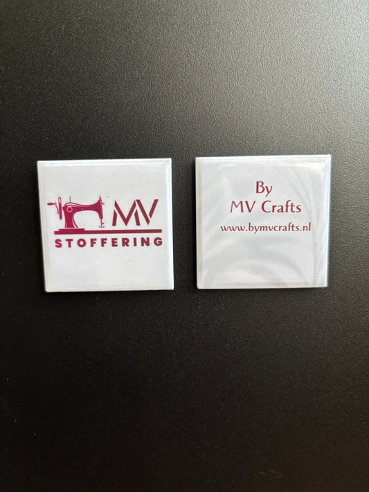 Logo Magneet 5x5cm ByMVcrafts