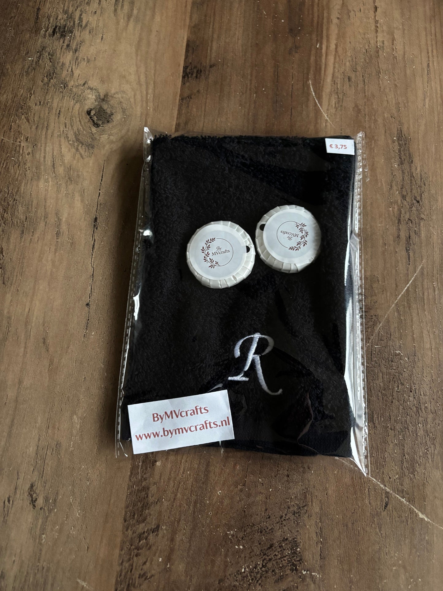 Cadeauset washandje met letter ByMVcrafts