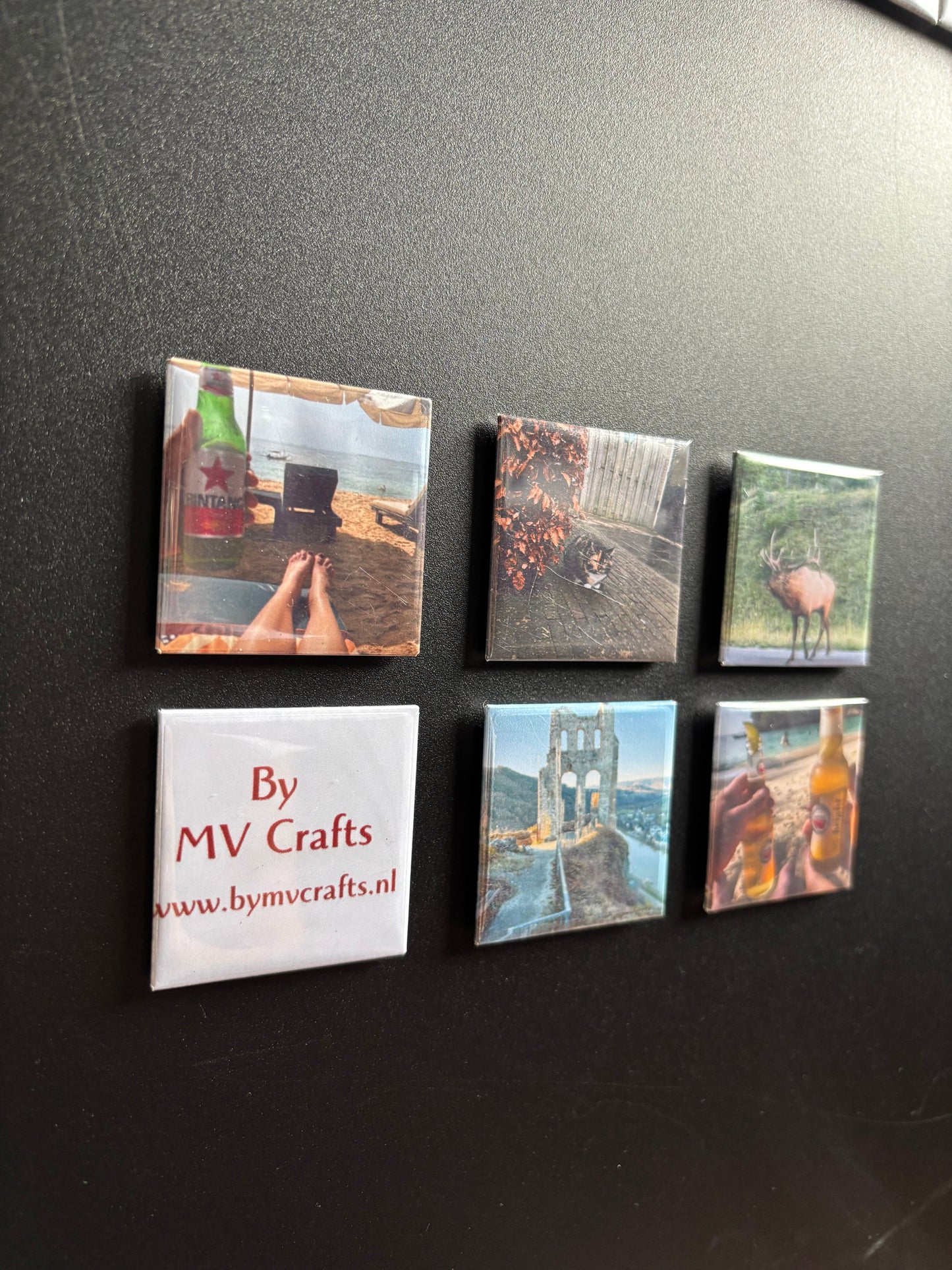 Fotomagneet set van 6 ByMVcrafts