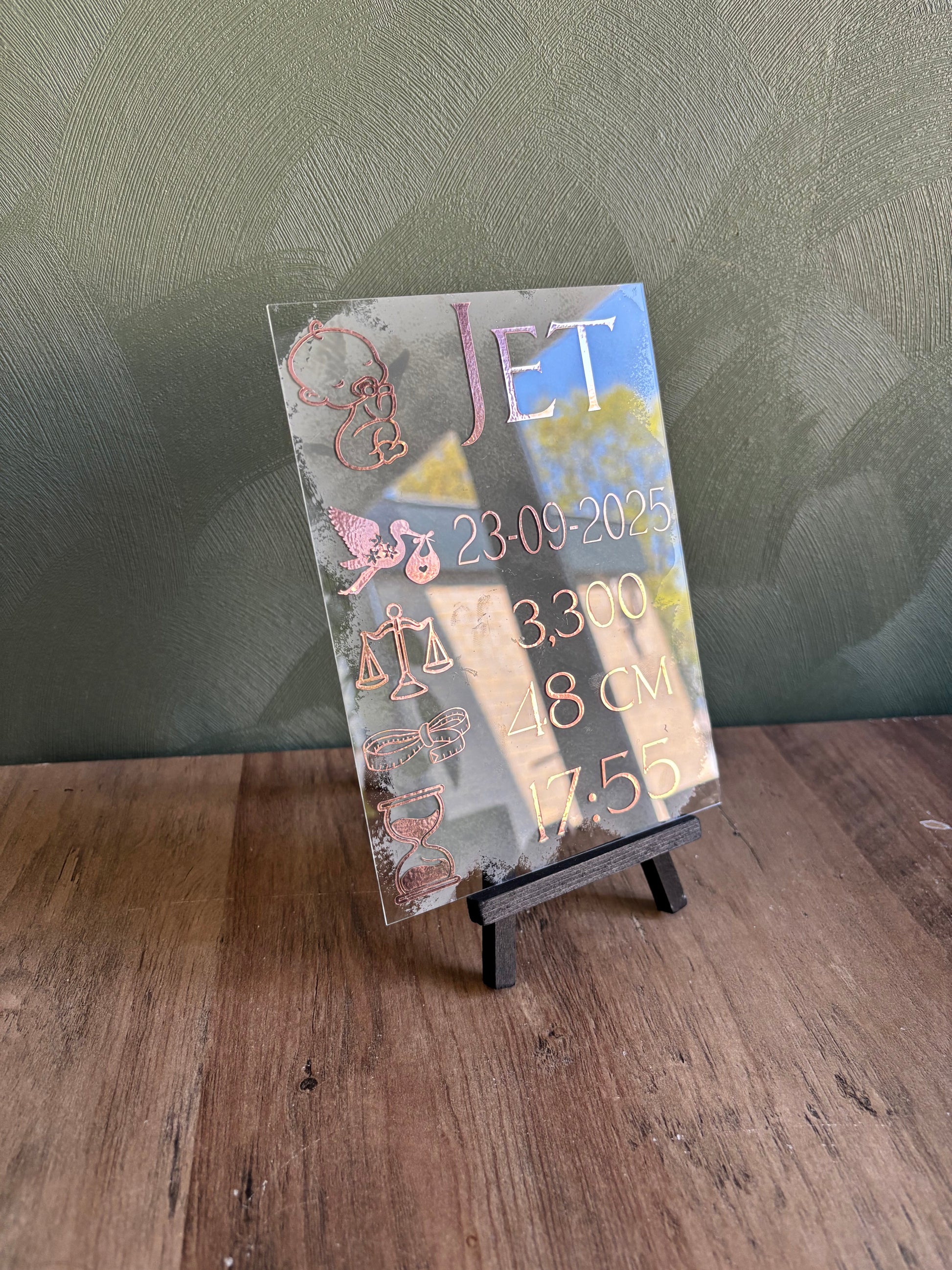 Tafel display baby ByMVcrafts
