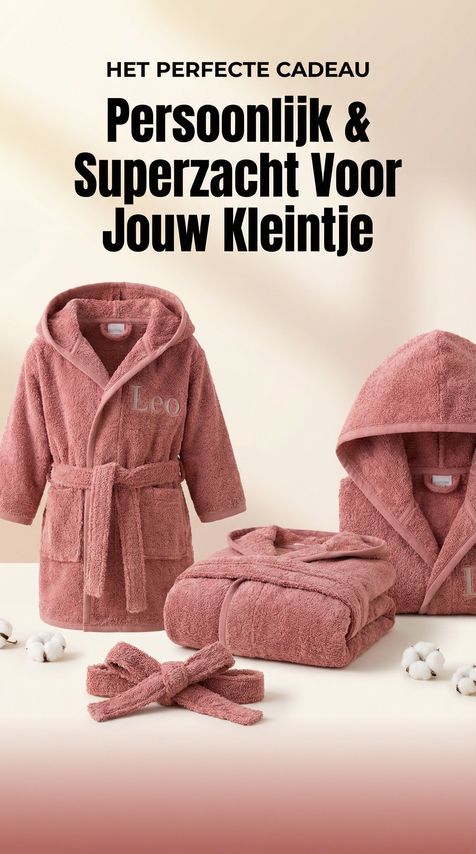 Babybadjas met naam - Kinderbadjas met naam – te personaliseren met naam of tekst ByMVcrafts