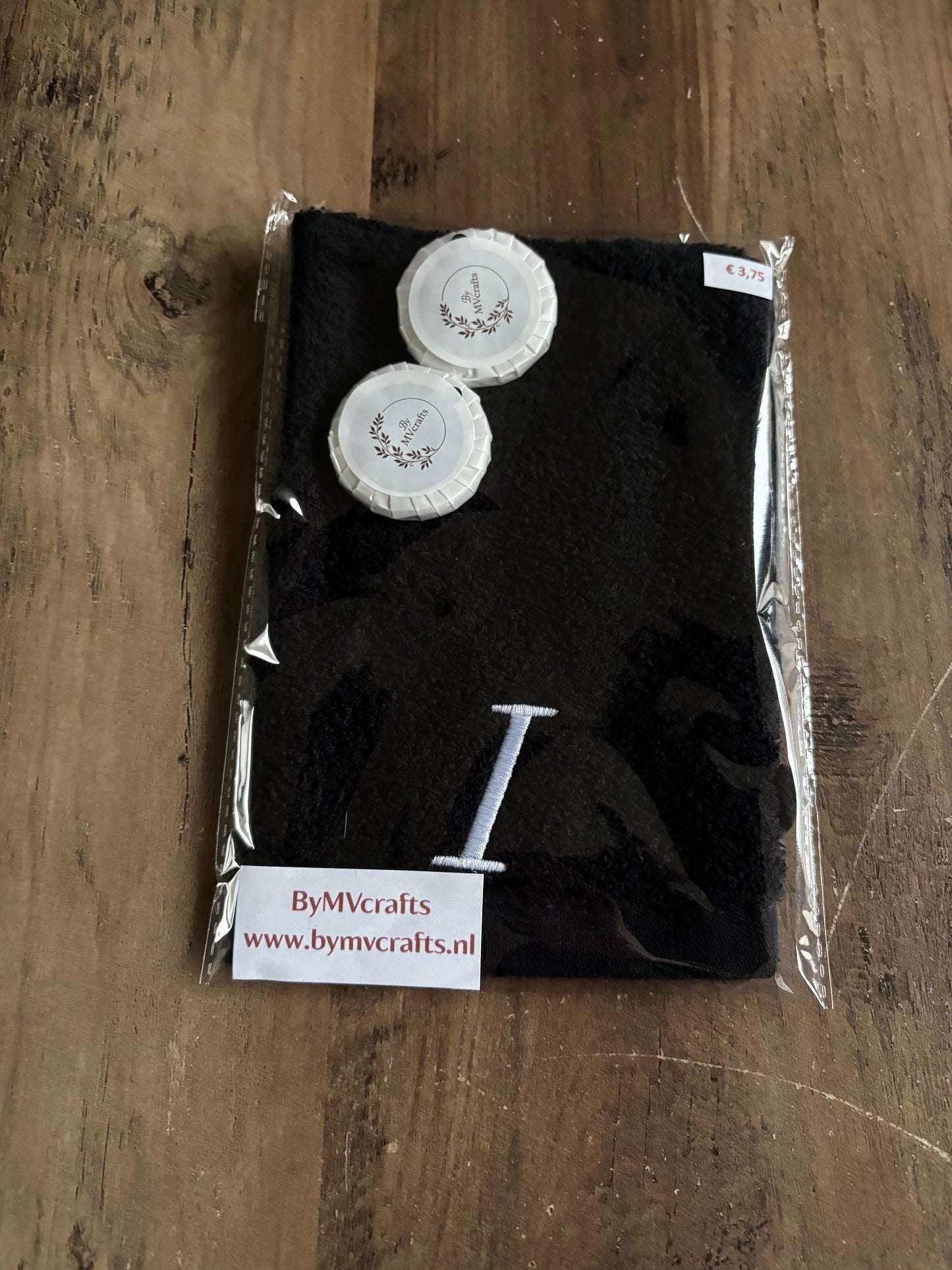 Cadeauset washandje met letter ByMVcrafts