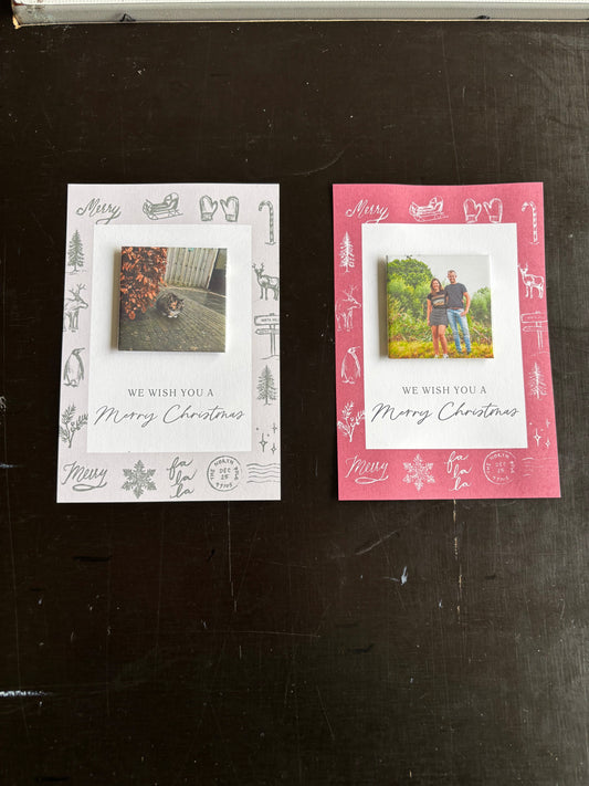 Fotomagneet met kerstkaart ByMVcrafts