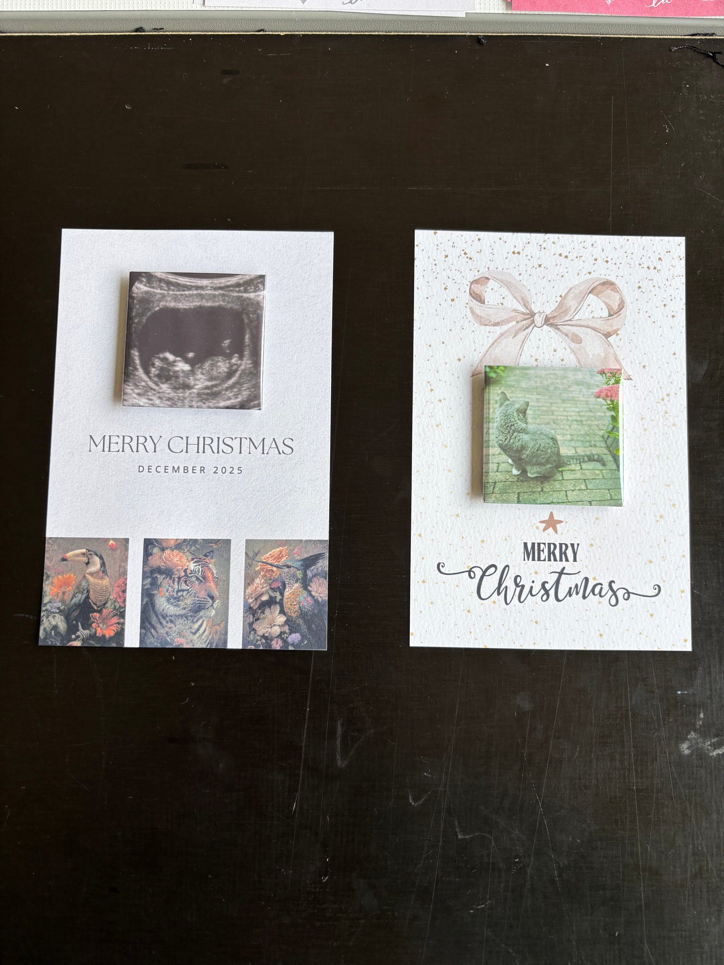 Fotomagneet met kerstkaart ByMVcrafts