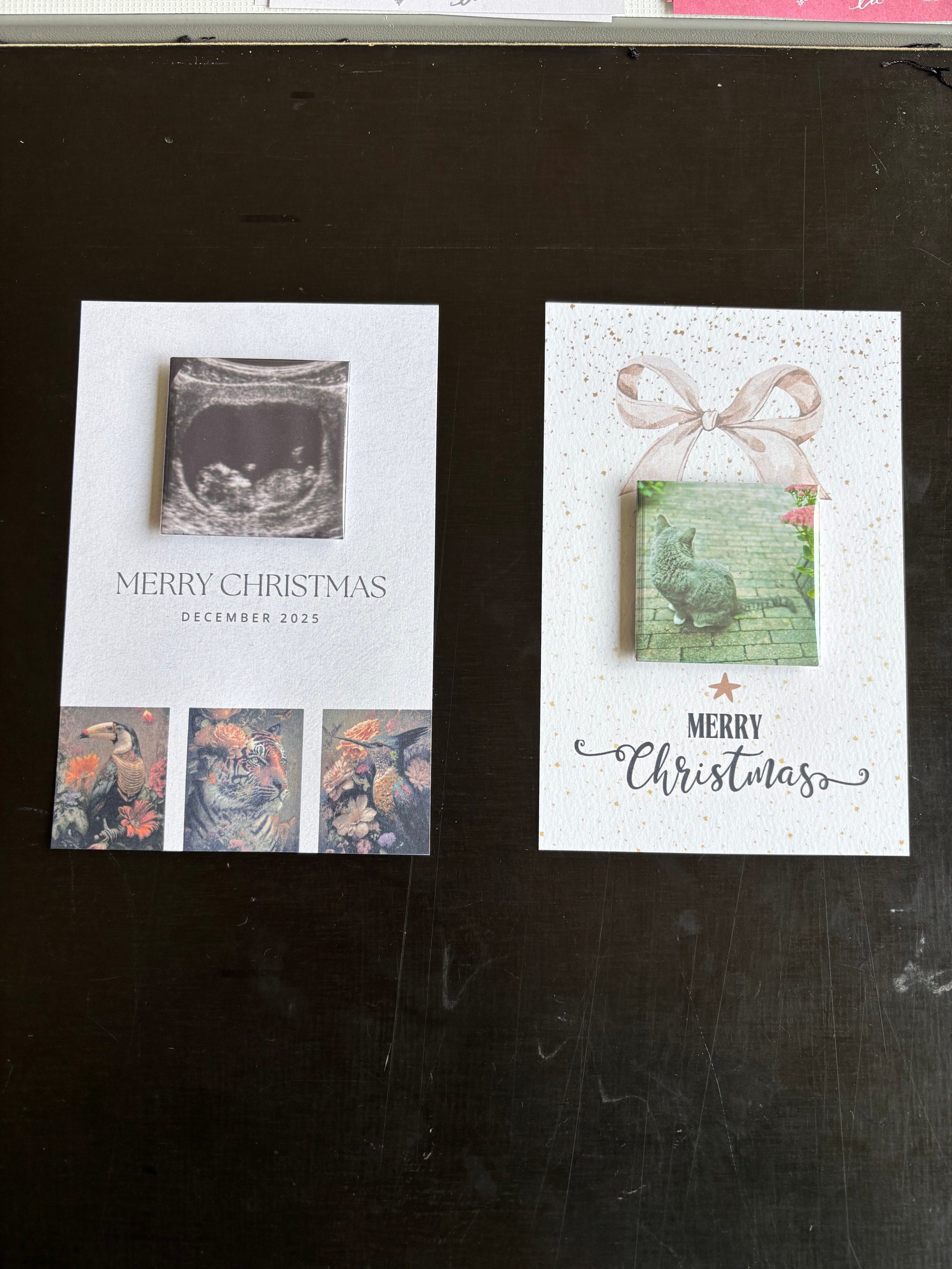 Fotomagneet met kerstkaart ByMVcrafts