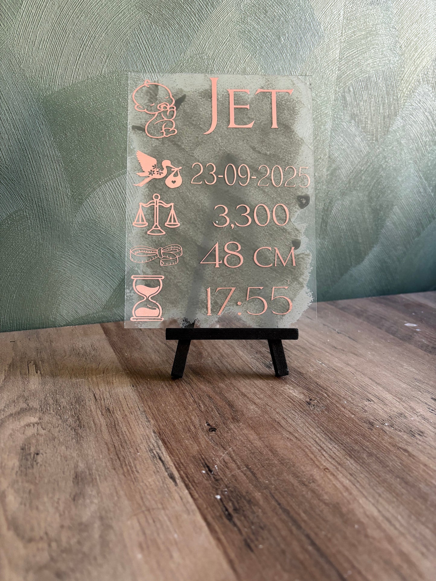 Tafel display baby ByMVcrafts