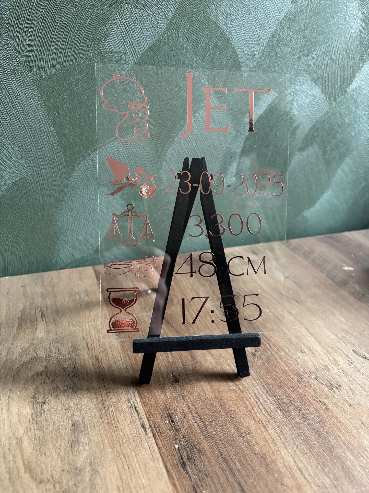 Tafel display baby ByMVcrafts