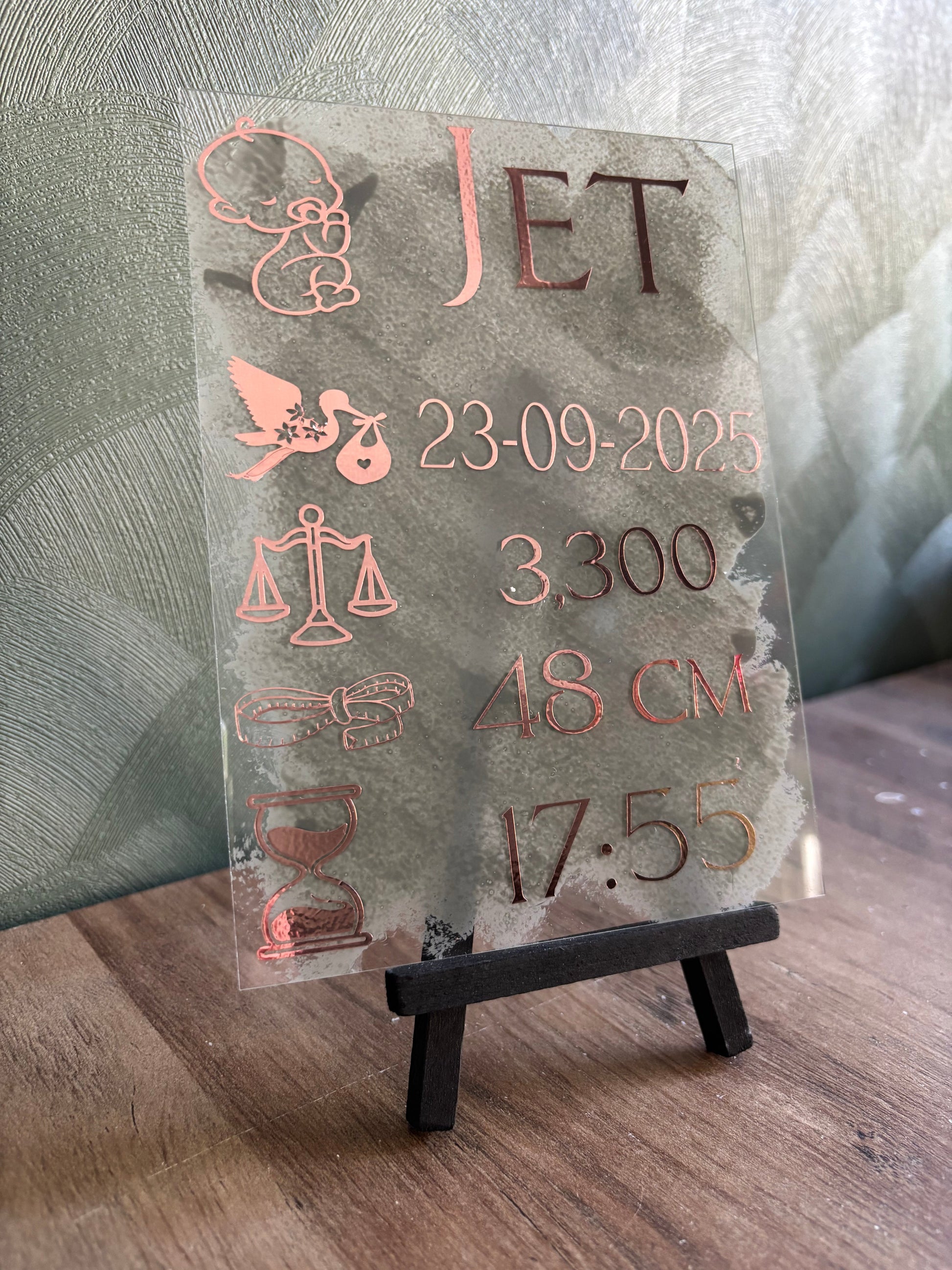 Tafel display baby ByMVcrafts