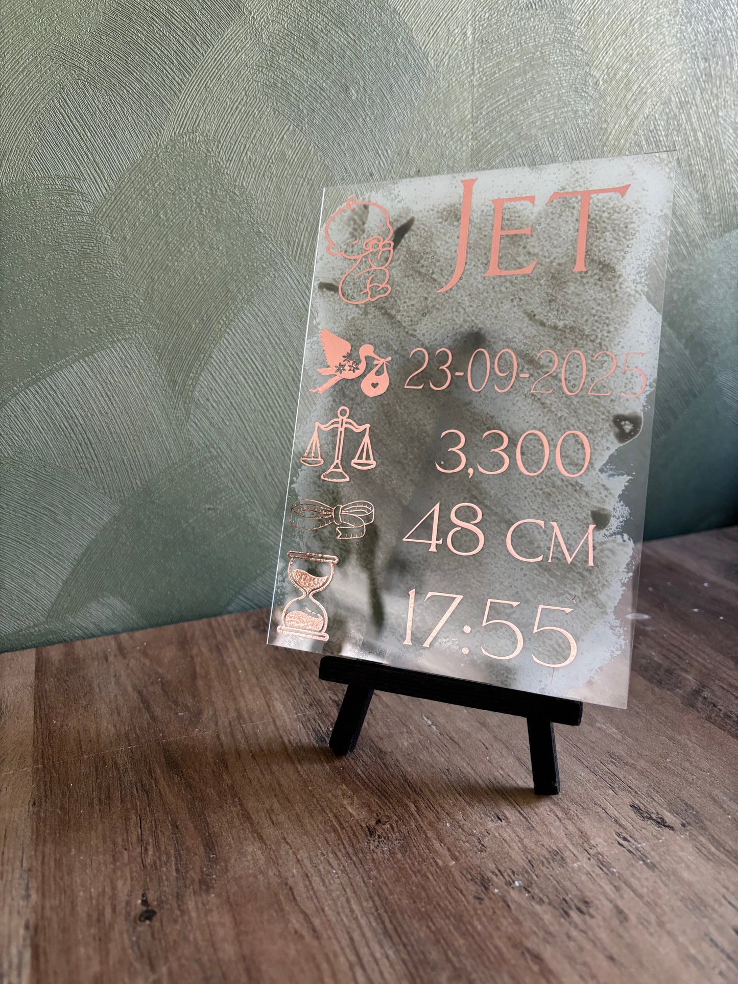 Tafel display baby ByMVcrafts
