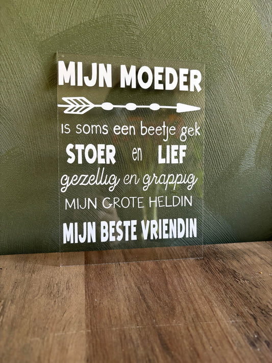 Tafel display mijn moeder ByMVcrafts