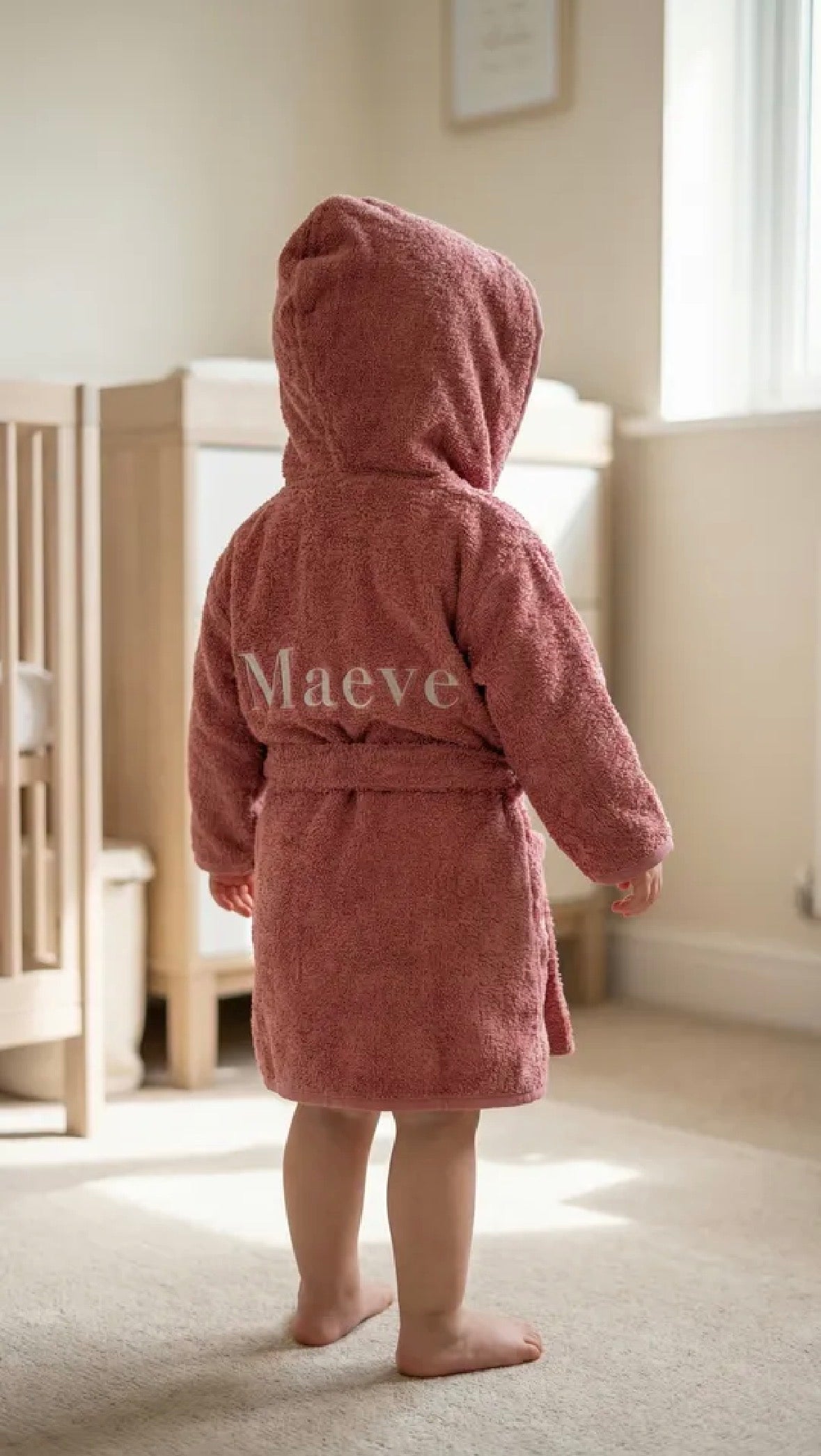 Babybadjas met naam - Kinderbadjas met naam – te personaliseren met naam of tekst ByMVcrafts