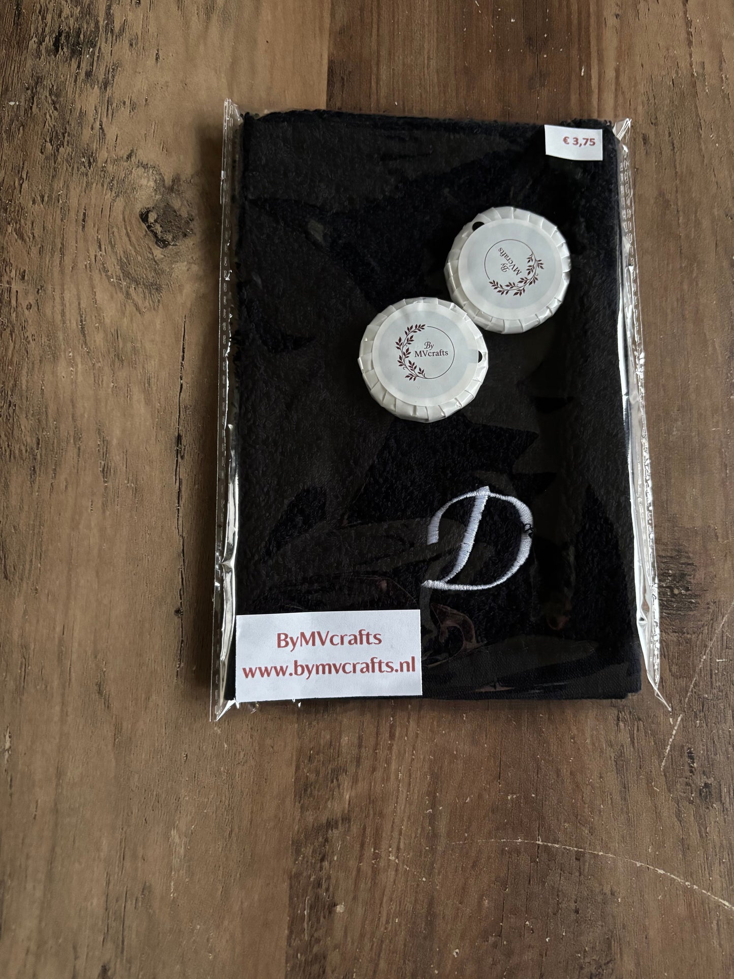 Cadeauset washandje met letter ByMVcrafts