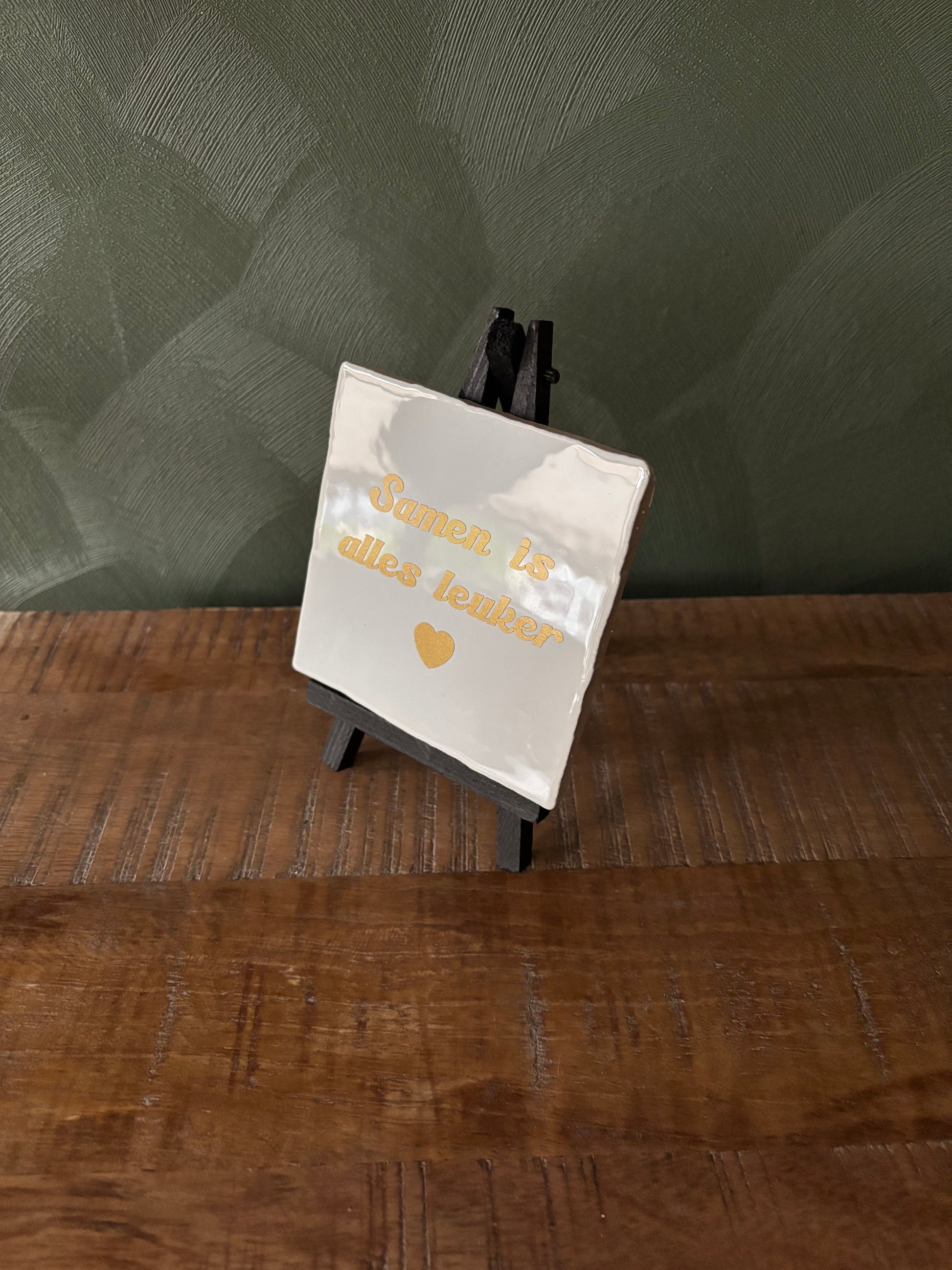 Tegeltje “samen is alles leuker ” ByMVcrafts