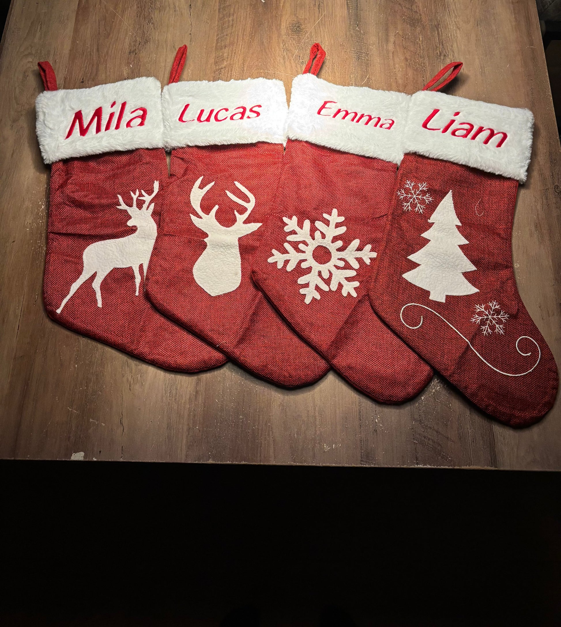 Kerstsok met naamborduring ByMVcrafts