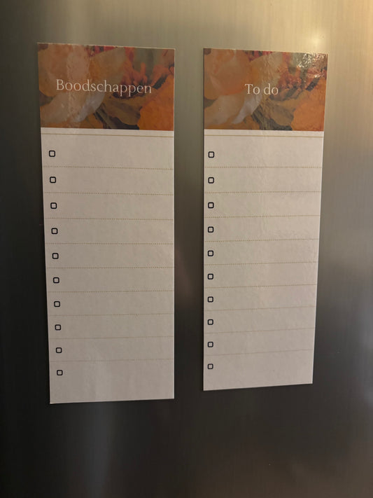 Magnetische To-do- en Boodschappenlijst set ByMVcrafts