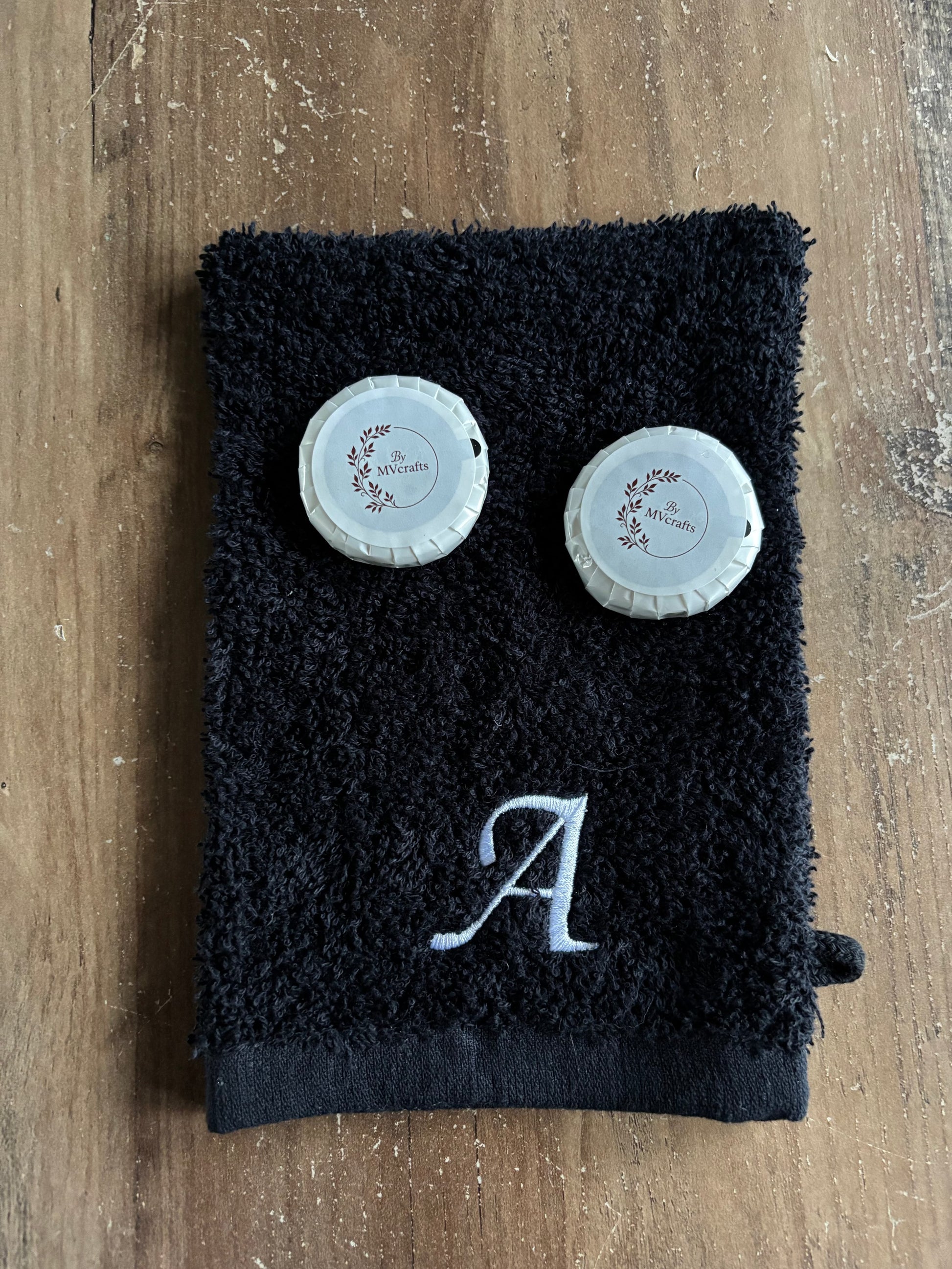 Cadeauset washandje met letter ByMVcrafts