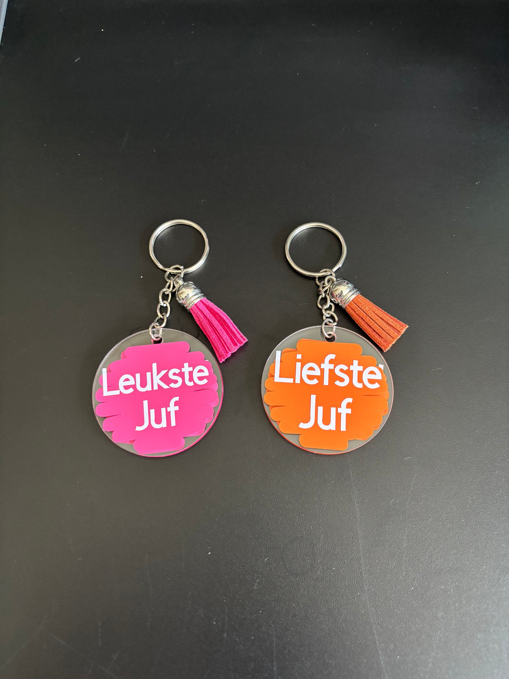 Sleutelhanger Juf/Meester ByMVcrafts
